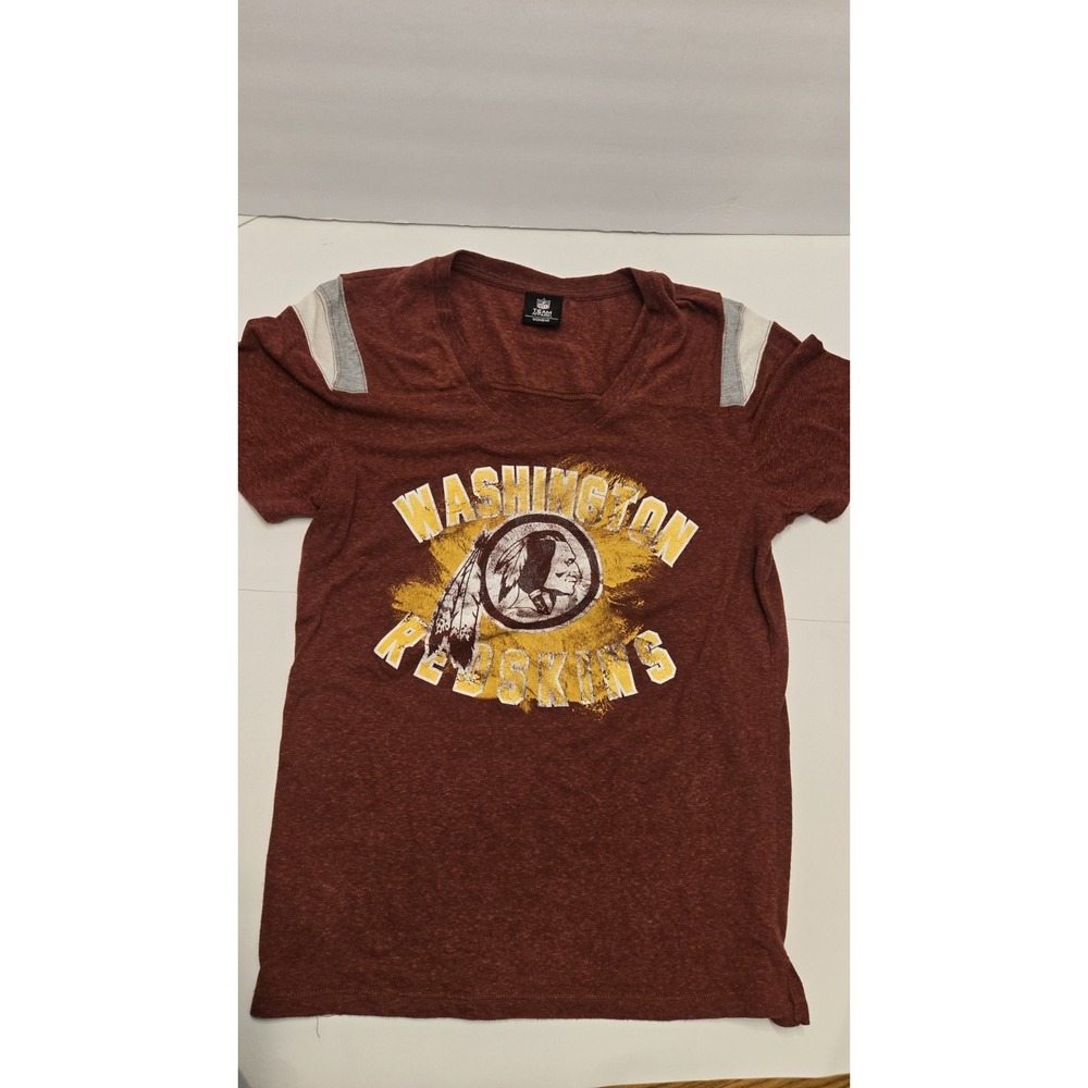 Washington Redskins Women’s Shirt NFL Team Apparel V-Neck Maroon Size S Small